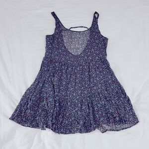 Low Back Bohemian Resortwear Pleated Babydoll dress